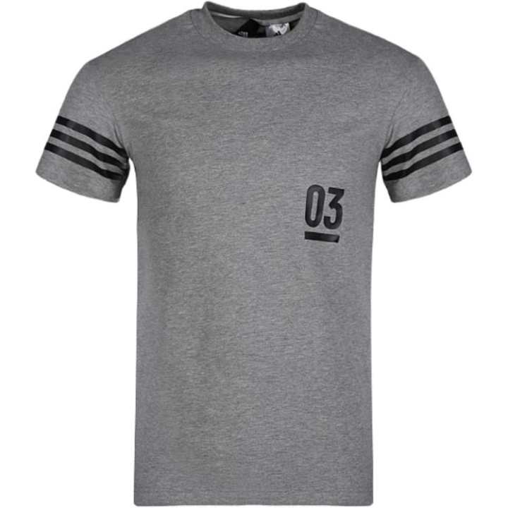 Adidas Adidas T Shirts Men's Gray Crew Neck Moderate