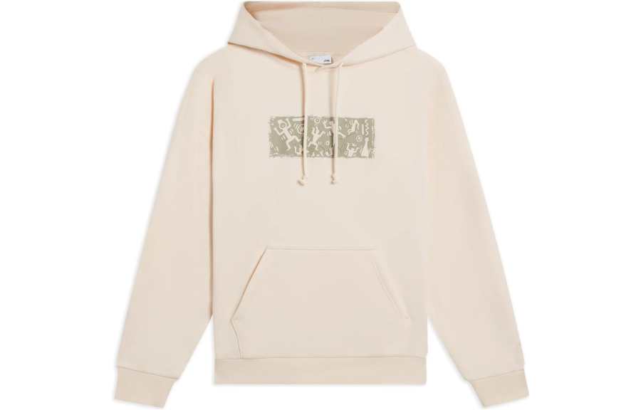 Li-Ning Li Ning Sports Life Collection Sweatshirts Unisex White Crew Neck Moderate Regular