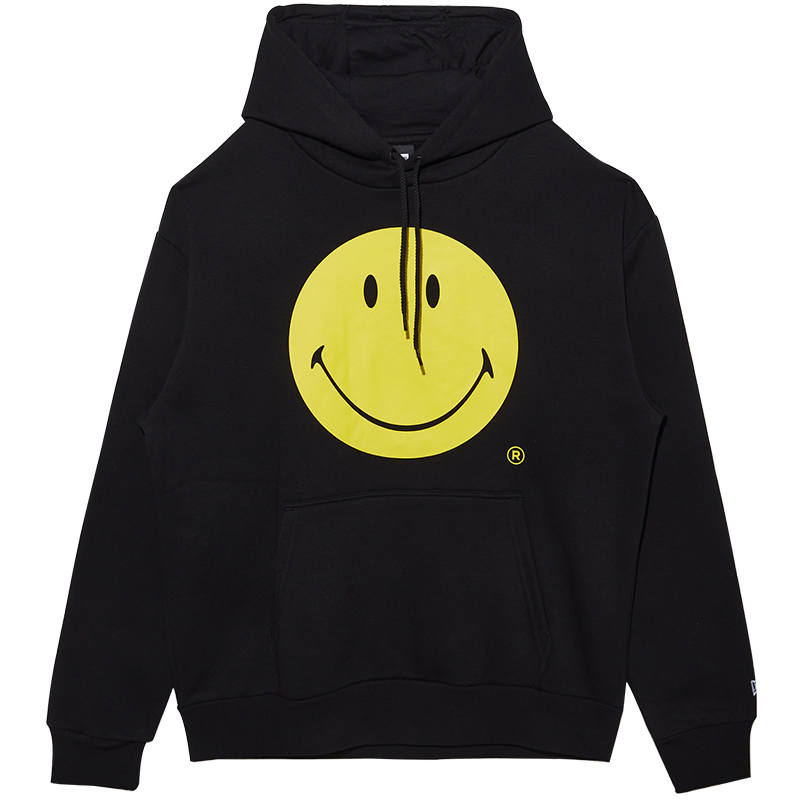 New Era X SMILEY New Era × Smiley Sweatshirts Unisex Black Hooded Moderate Regular
