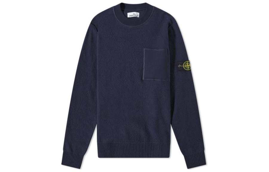 STONE ISLAND 523D2 Soft Cotton With Mix Fabric Knit Sweater