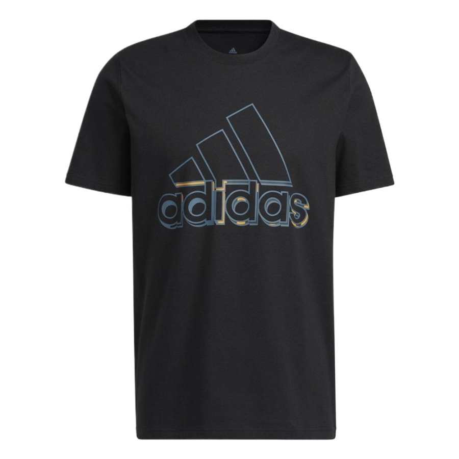 Adidas Adidas T Shirts Men's Black Crew Neck Moderate Straight Fit