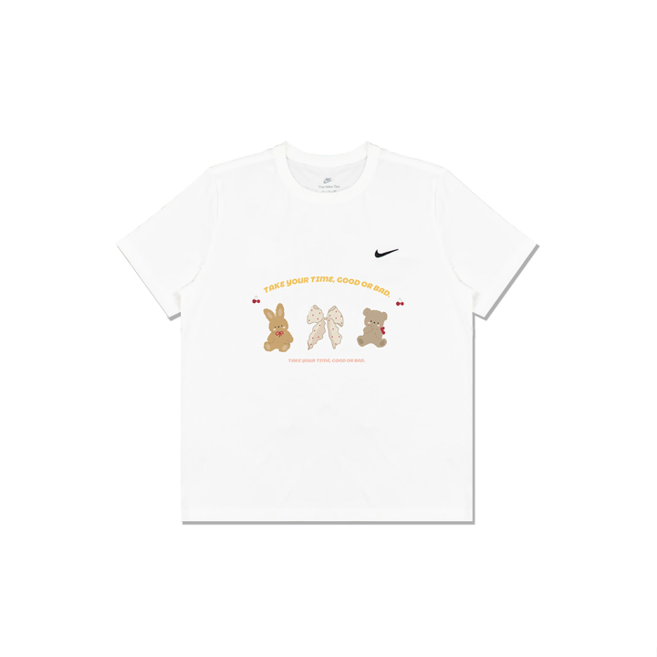 Nike Nike T Shirts Men's White Crew Neck Moderate Straight Fit