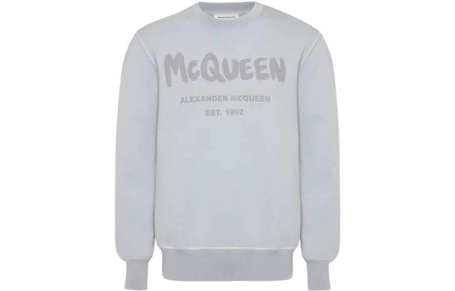 Alexander McQueen Graffiti Logo Printed Crewneck Sweatshirt