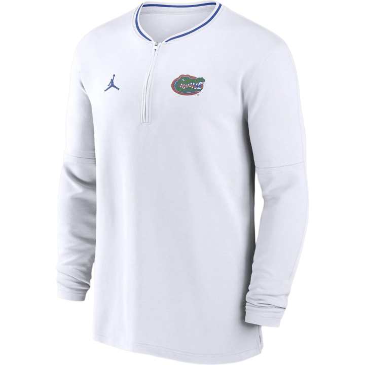 Jordan Jordan Florida Gators Sideline Coach Men's Jordan Dri FIT College 1/2 Zip Long Sleeve Top