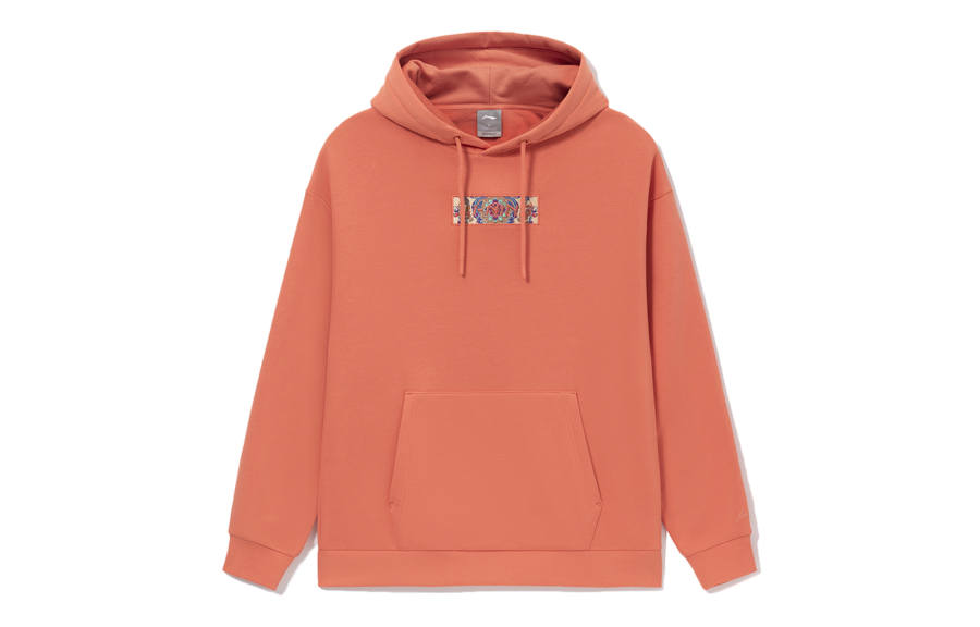 Li-Ning Li Ning Sports Fashion Collection Sweatshirts Unisex Brick Red Hooded Thickened Regular