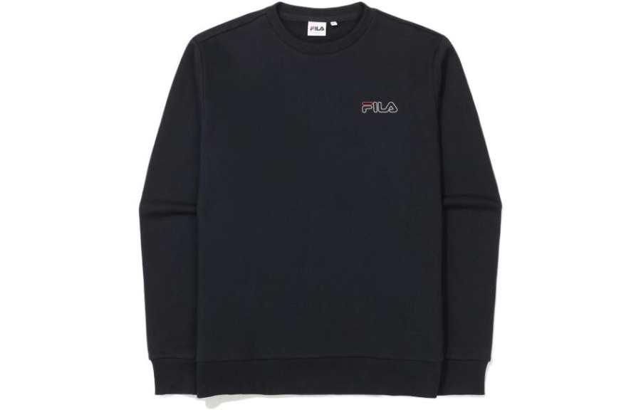 FILA Sweatshirts Unisex Navy Blue Crew Neck Moderate Regular