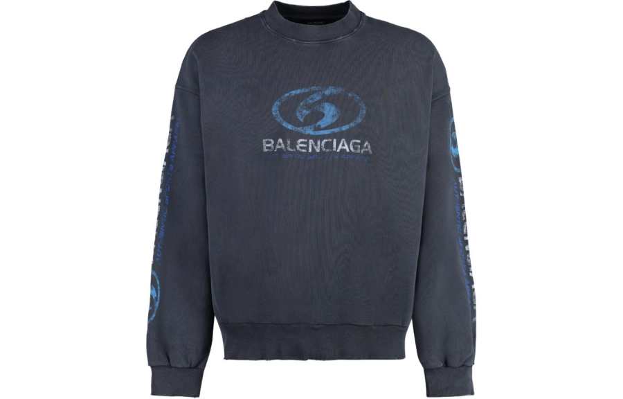 Balenciaga Worn Out Effect Crewneck Sweatshirt
