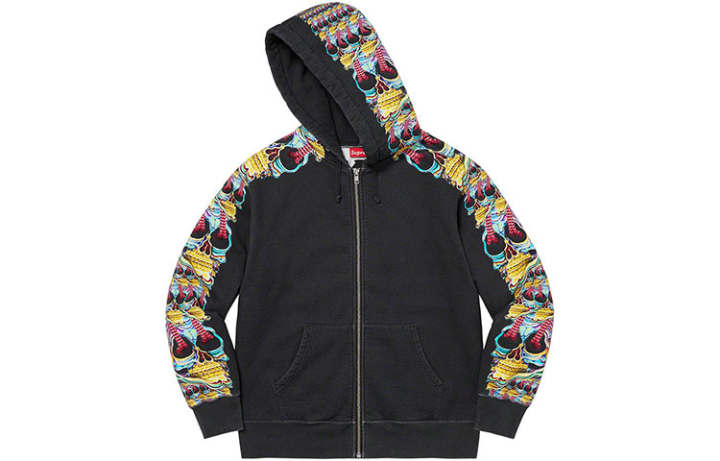 Supreme Supreme Skulls Zip Up Hooded Sweatshirt