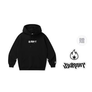 BURNIN Sweatshirts Unisex Hooded Moderate Heavyweight