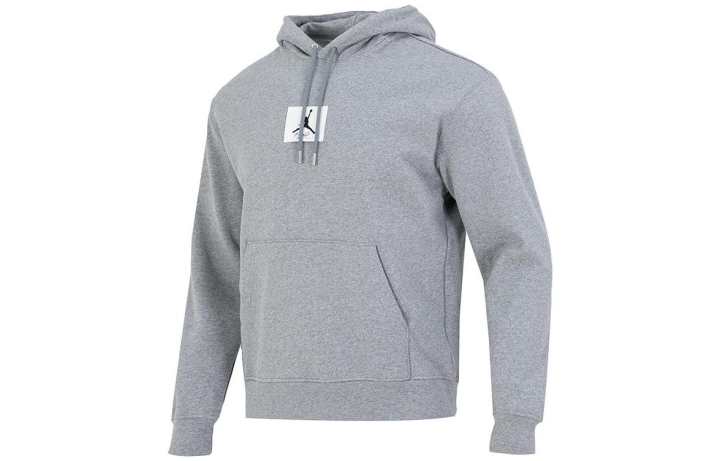 Jordan Jordan Sweatshirts Men's Gray Fleece Lined Hooded Moderate Regular