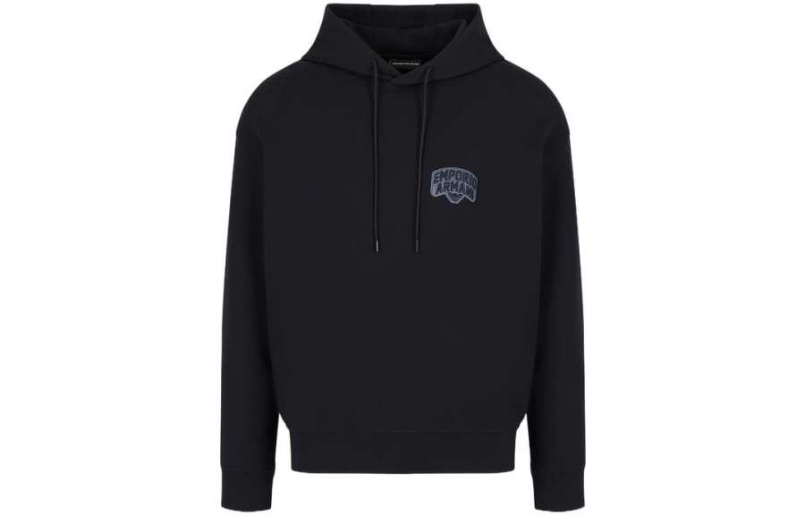 EMPORIO ARMANI SS23 Sweatshirts Men's Navy Hooded Moderate Other