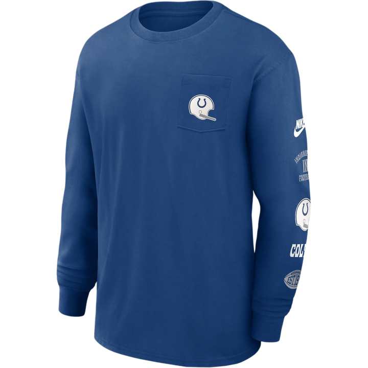 Nike Nike Indianapolis Colts Rewind Max90 Pocket Men's Nike Nfl Long-Sleeve T-Shirt