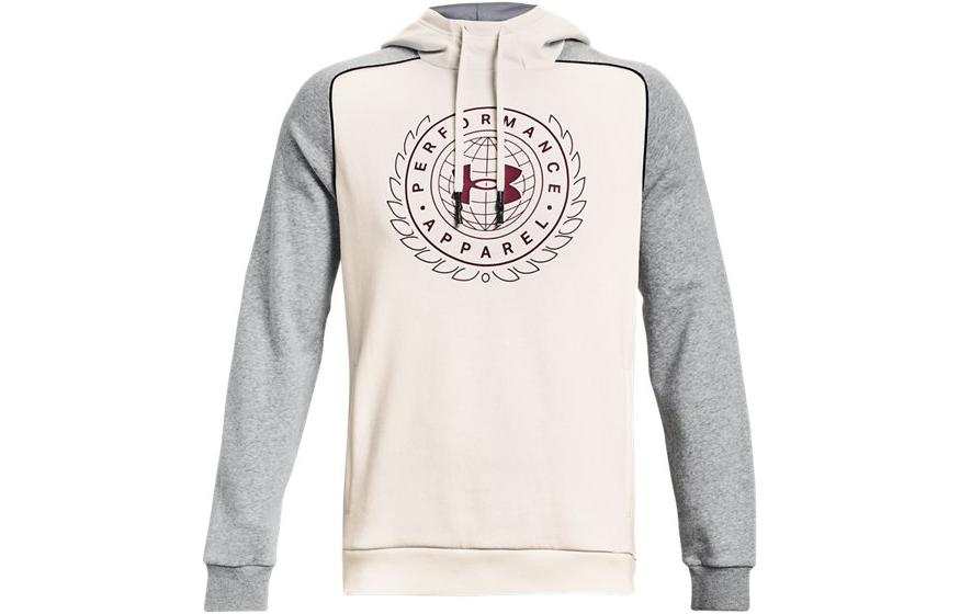 Under Armour Rival Sweatshirts Men's White Hooded Moderate Regular
