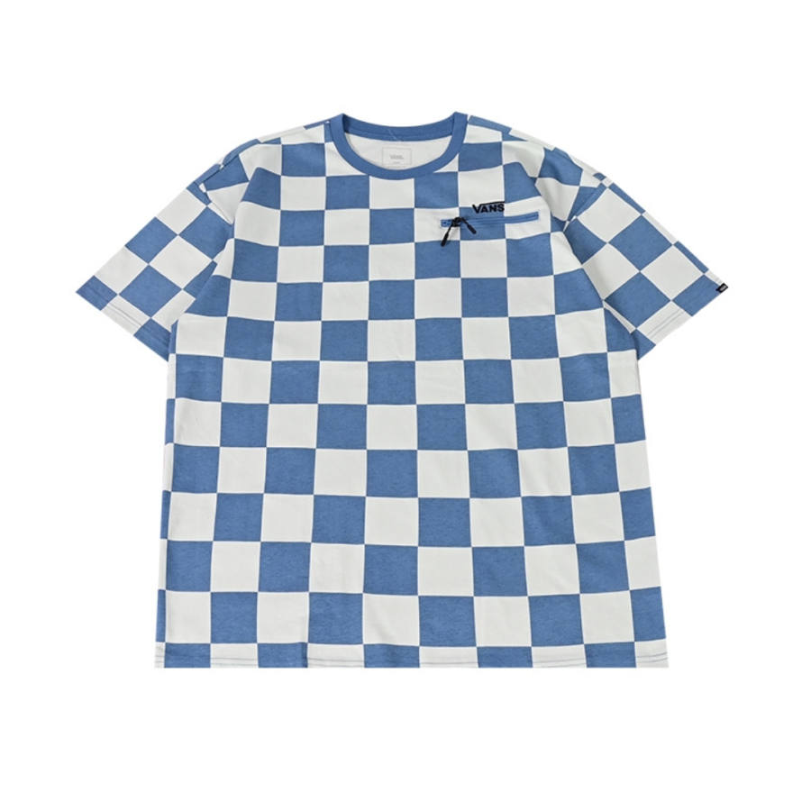 Vans Vans T Shirt Men's Blue Checkerboard