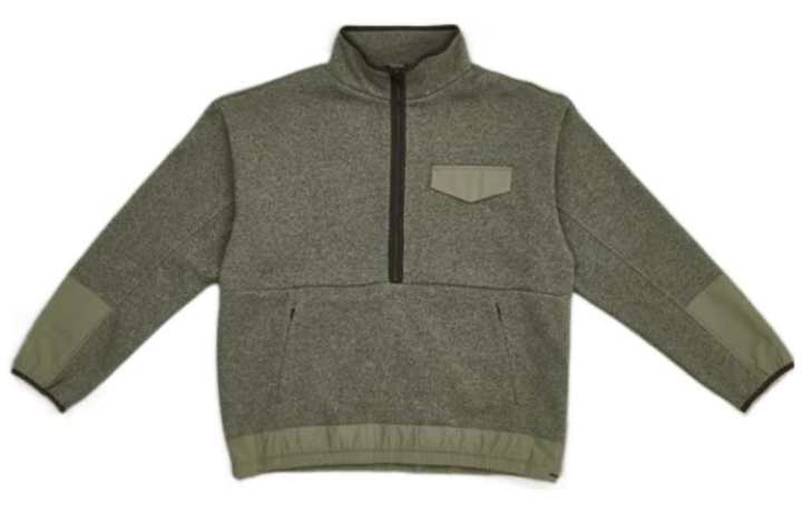New Balance New Balance Half Zip Sweatshirts Men's Green Stand Collar Moderate Regular