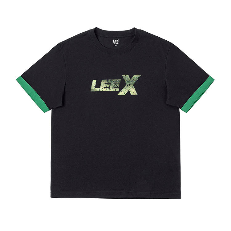 Lee Lee T Shirts Men's Black Crew Neck Moderate