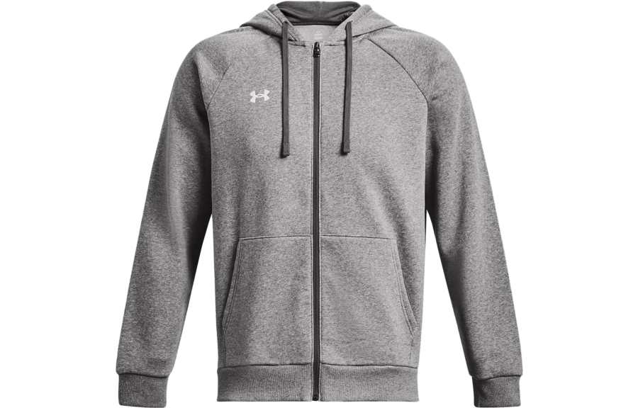 Under Armour Rival Fleece Full Zip Hoodie Sweatshirt Men's Gray