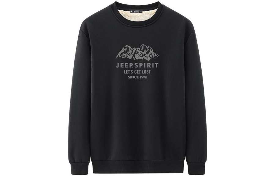 JEEP SPIRIT Sweatshirts Men's Crew Neck Thickened Regular
