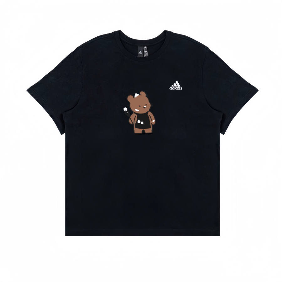 Adidas Adidas T Shirts Unisex Black Crew Neck Moderate Straight Fit