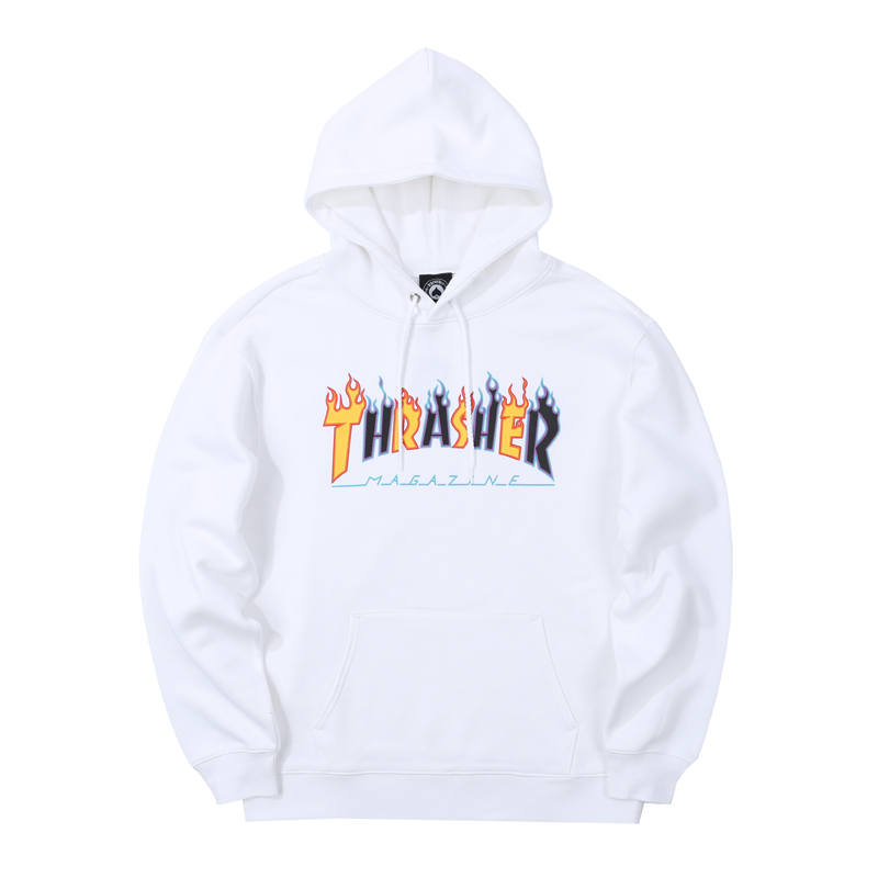Thrasher Thrasher Sweatshirts Unisex White Hooded Moderate Regular