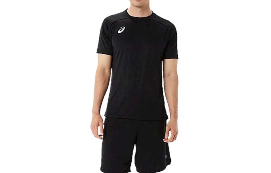 ASICS ASICS T Shirts Men's Black Crew Neck Moderate