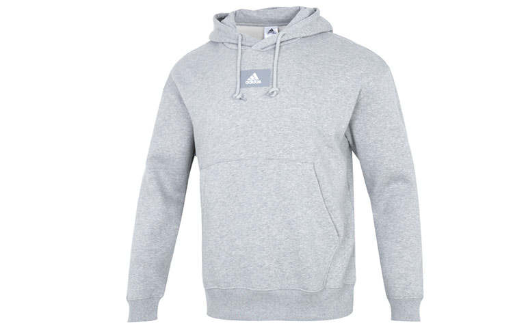Adidas Adidas Sweatshirts Men's Gray Hooded Moderate Regular