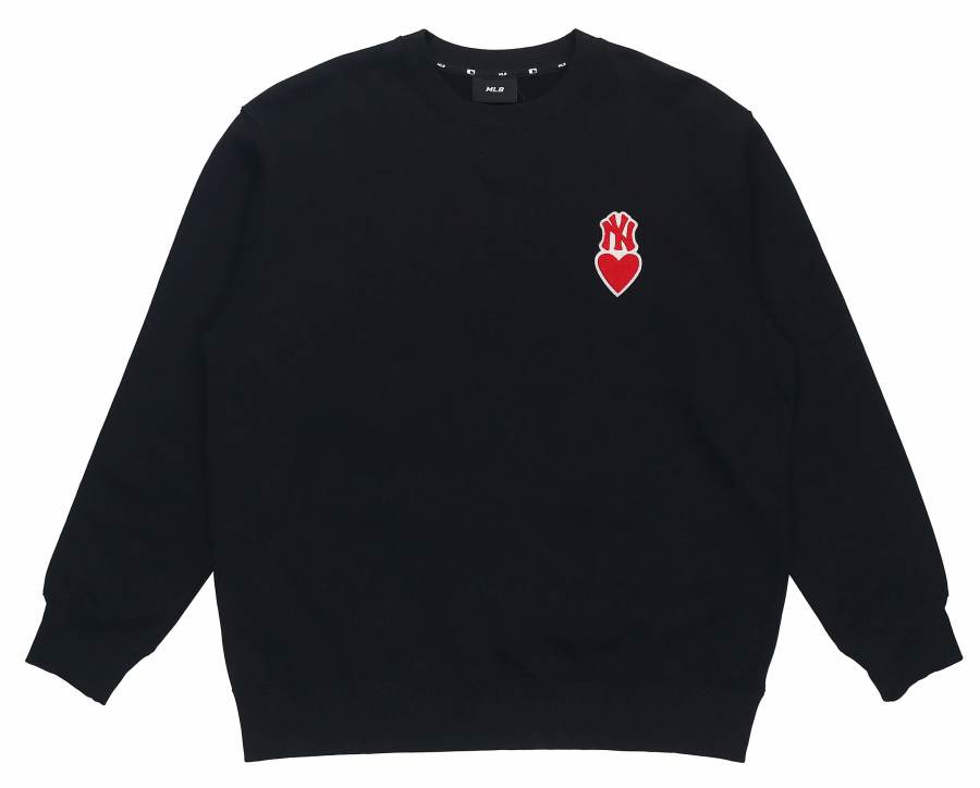 MLB MLB New York Yankees Sweatshirts Unisex Black Crew Neck Moderate Regular