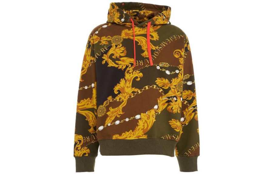 VERSACE JEANS COUTURE Sweatshirts Men's Multicolor Hooded Moderate Regular