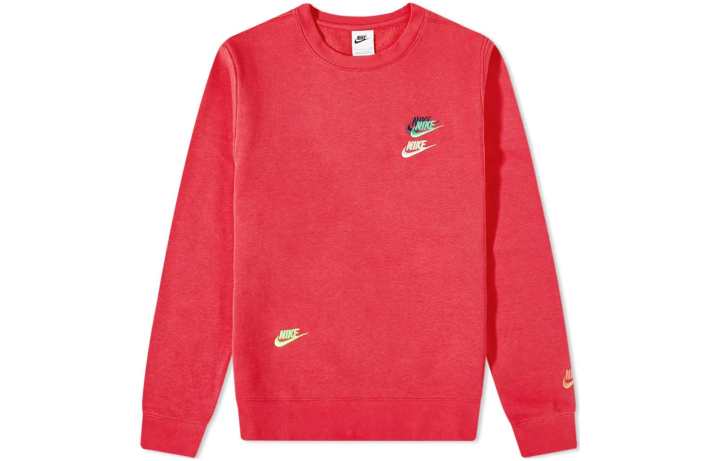 Nike Nike Sweatshirts Men's Red Crew Neck Moderate Regular