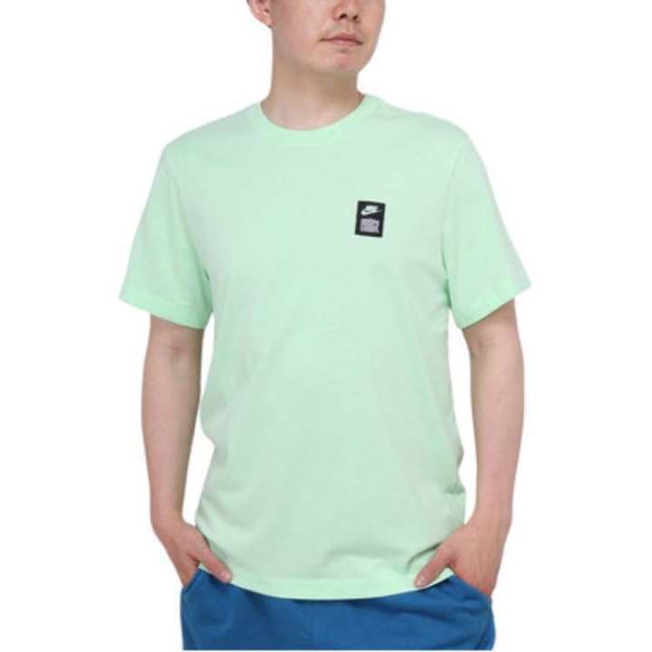 Nike Nike T Shirts Men's Green Crew Neck Moderate Straight Fit