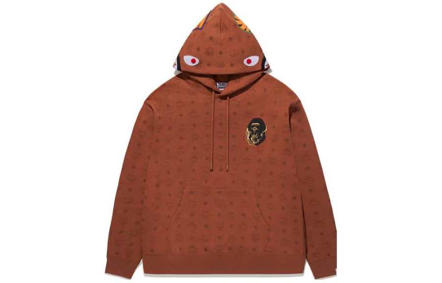 A BATHING APE Bape X Mcm Shark Pullover Hoodie