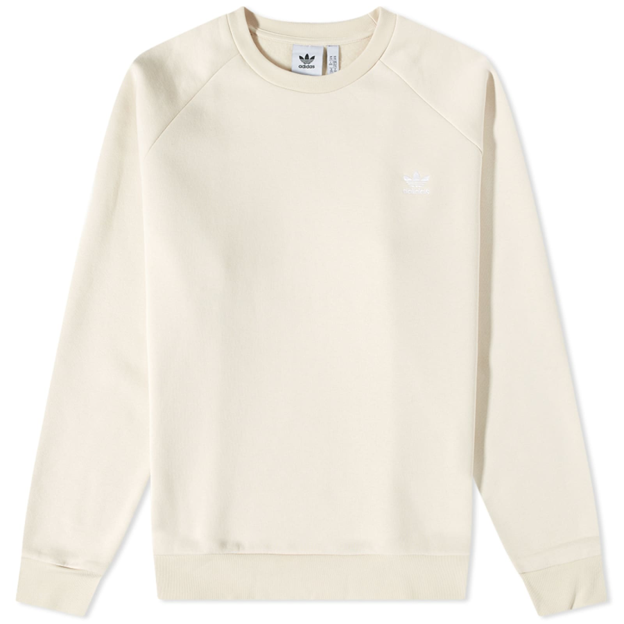 Adidas Originals Sweatshirts Men's Ecru Crew Neck Moderate Regular