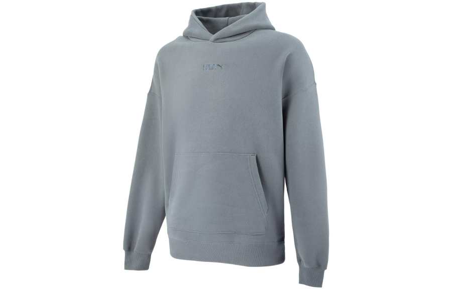 PUMA Sweatshirts Men's Gray Hooded Moderate Regular