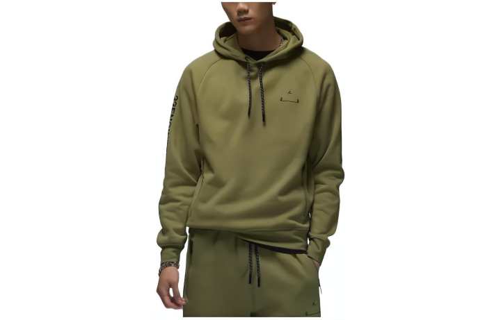 Jordan Jordan Sweatshirts Men's Olive Green Hooded Moderate Regular
