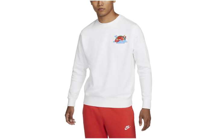 Nike Nike Sweatshirts Men's White Crew Neck Moderate Regular