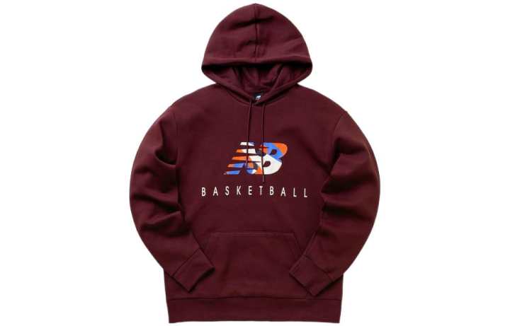 New Balance New Balance Hoops Classics Sweatshirts Men's Red Hooded Moderate Regular