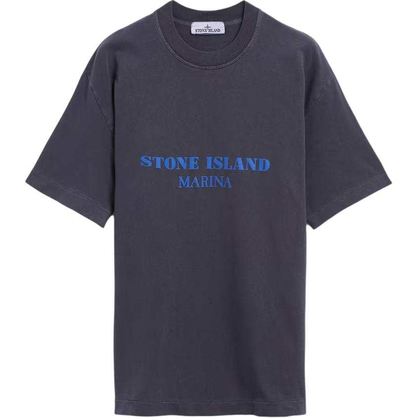 STONE ISLAND Logo Printed Crewneck T Shirt