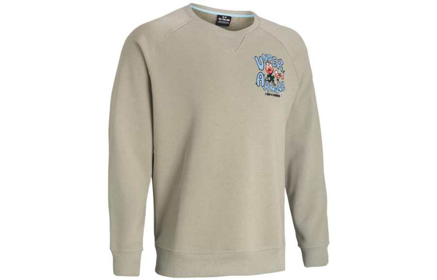 Under Armour Rose Sweatshirts Men's Brown Crew Neck Moderate Regular
