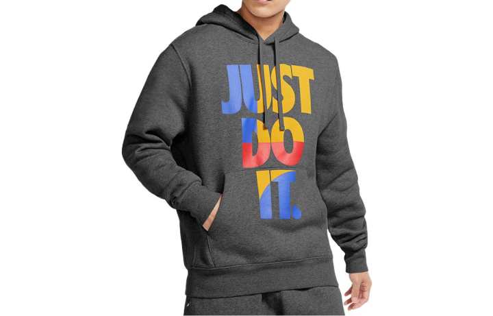 Nike Nike Sweatshirts Men's Gray Hooded Moderate Regular