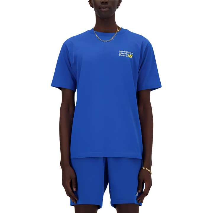 New Balance New Balance Athletics Premium T Shirt Men's Blue Oasis