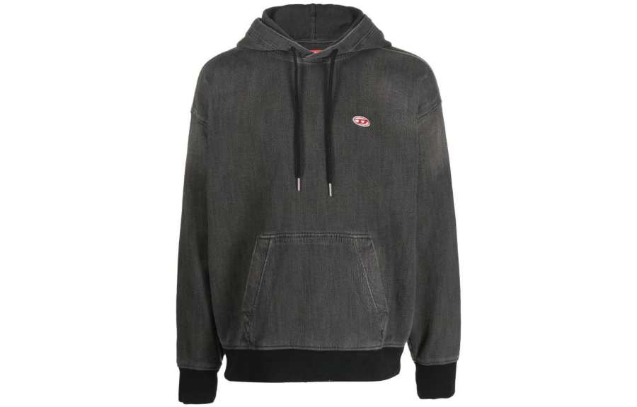 DIESEL Rib Track Denim Hoodie