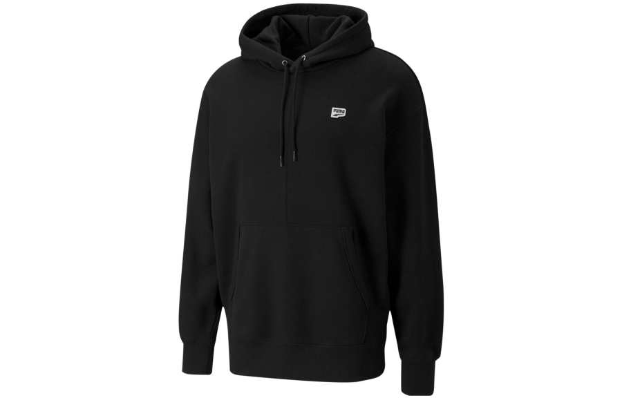 PUMA Sweatshirts Men's Black Hooded Moderate Regular