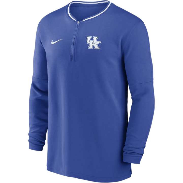 Nike Nike Kentucky Wildcats Sideline Coach Men's Nike Dri FIT College 1/2 Zip Long Sleeve Top