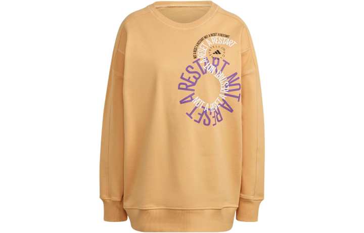 Adidas Adidas X Stella McCartney Adidas X Stella McCartney Collaboration Collection Sweatshirts Unisex Yellow Crew Neck Moderate Regular