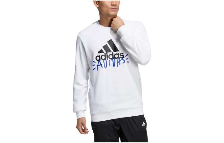 Adidas Adidas Sweatshirts Men's White Crew Neck Moderate Regular