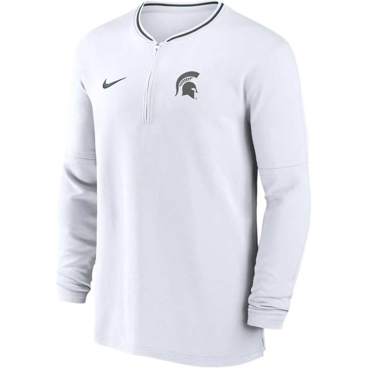 Nike Nike Michigan State Spartans Sideline Coach Men's Nike Dri FIT College 1/2 Zip Long Sleeve Top