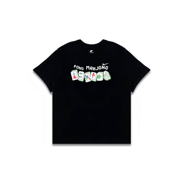 Nike Nike T Shirts Men's Black Crew Neck Moderate Straight Fit