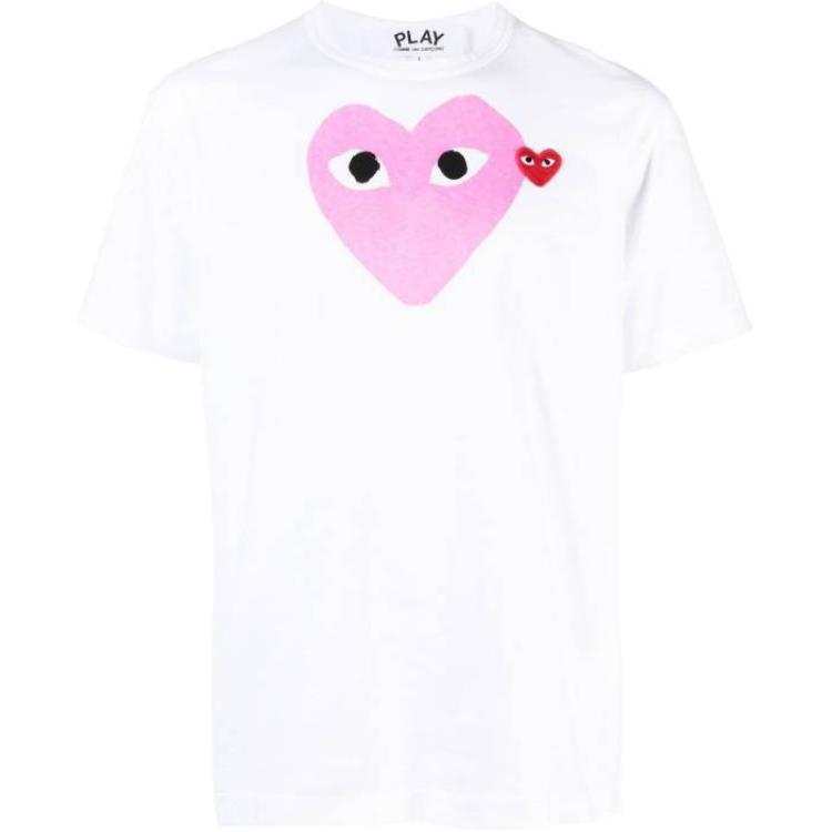 CDG Play Comme Des Garcons Play Red Emblem Heart T shirt