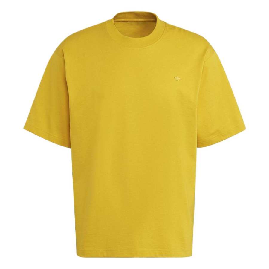 Adidas Adidas T Shirts Unisex Yellow Crew Neck Moderate Heavyweight