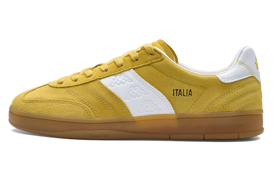 Kappa Vintage Collection Back to Back Low top German Army Trainers Unisex Yellow White